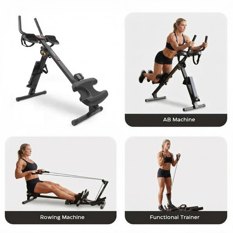 3-in-1 Total Body Magnetic Rower | Ultimate Home Fitness Station
